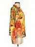 NORACORA Floral Orange Long Sleeve Blouse Size S - photo 4