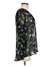 Liz Claiborne 100% Polyester Floral Black Long Sleeve Blouse Size M - photo 4