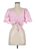 Mable 100% Cotton Pink Short Sleeve Blouse Size M - photo 1