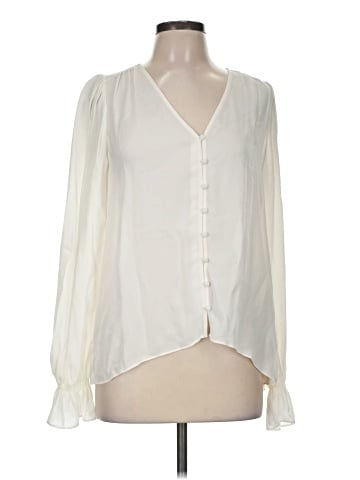 Joie Long Sleeve Silk Top (view 1)