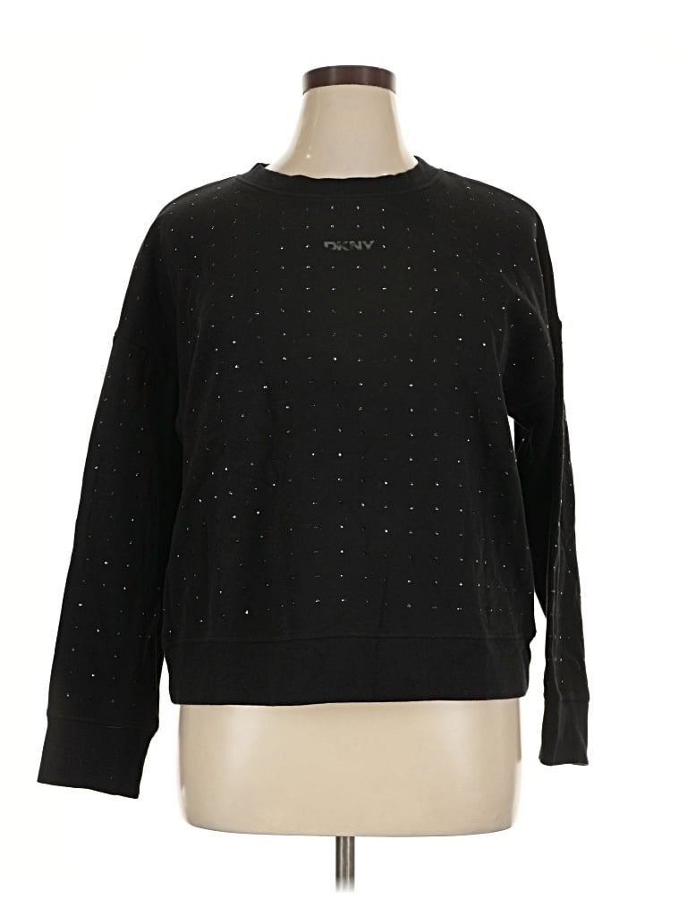 Pre-owned Dkny Sport Pullover Sweater In Black