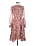 Max Mara Studio 100% Silk Paisley Pink Purple Casual Dress Size 2 - photo 1