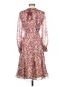 Max Mara Studio 100% Silk Paisley Pink Purple Casual Dress Size 2 - photo 2