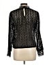 H&M 100% Polyester Black Long Sleeve Blouse Size 12 - photo 2