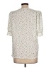 Pleione 100% Polyester Stars Ivory Short Sleeve Blouse Size L - photo 2