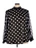 Torrid Polka Dots Black Long Sleeve Blouse Size 3X Plus (3) - photo 1