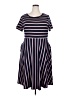 Nemidor Stripes Blue Casual Dress Size 20 - photo 1