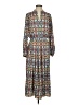 Tory Burch 100% Polyester Print Gray Casual Dress Size 4 - photo 1