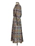Tory Burch 100% Polyester Print Gray Casual Dress Size 4 - photo 5