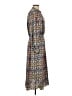 Tory Burch 100% Polyester Print Gray Casual Dress Size 4 - photo 4