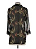 Banana Bay 100% Polyester Tropical Black 3/4 Sleeve Blouse Size S - photo 2