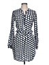 Splendid 100% Rayon Polka Dots Blue Casual Dress Size L - photo 1