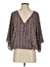 Veronica M. 100% Polyester Brown 3/4 Sleeve Blouse Size S - photo 1