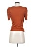 Express 100% Cotton Orange Short Sleeve Top Size XS - photo 2