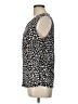 JM Collection Animal Print Black Short Sleeve Blouse Size L - photo 5