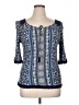 Unbranded 100% Rayon Blue 3/4 Sleeve Blouse Size XL - photo 1