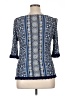 Unbranded 100% Rayon Blue 3/4 Sleeve Blouse Size XL - photo 2