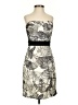 H&M 100% Polyester Graphic Gray Cocktail Dress Size 4 - photo 1