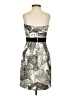 H&M 100% Polyester Graphic Gray Cocktail Dress Size 4 - photo 2