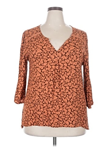 Bobeau 3/4 Sleeve Blouse (view 1)