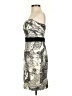 H&M 100% Polyester Graphic Gray Cocktail Dress Size 4 - photo 5