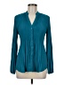 Alfani 100% Polyester Teal Long Sleeve Blouse Size 8 - photo 1