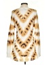 XCVI Animal Print Gold Pullover Sweater Size XS - photo 2