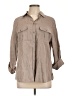 Chico's Tan 3/4 Sleeve Button-Down Shirt Size Lg (2) - photo 1