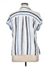 Style&Co 100% Rayon Stripes Blue Short Sleeve Button-Down Shirt Size XL - photo 2