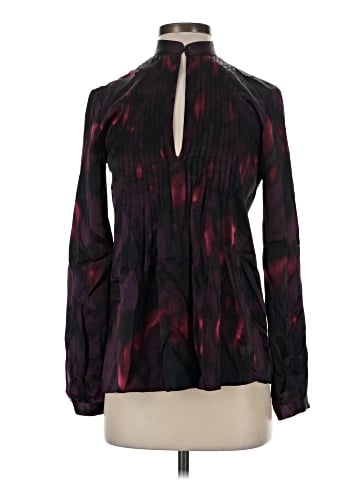 Theory Long Sleeve Silk Top (view 1)