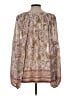 Blu Pepper 100% Polyester Tan Long Sleeve Blouse Size L - photo 2