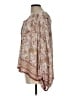 Blu Pepper 100% Polyester Tan Long Sleeve Blouse Size L - photo 5
