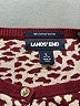 Lands' End 100% Cotton Animal Print Burgundy Pullover Sweater Size L - photo 7