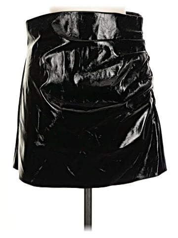 Zara Faux Leather Skirt (view 1)