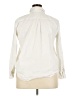 Ann Taylor Ivory Long Sleeve Button-Down Shirt Size XXL - photo 2