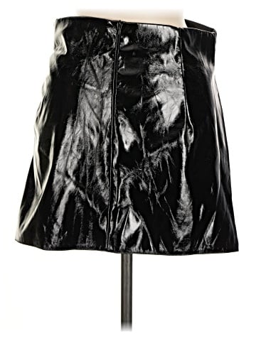 Zara Faux Leather Skirt (view 2)