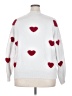 Unbranded 100% Polyester Hearts White Pullover Sweater Size XXL - photo 2
