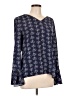 Boden 100% Viscose Blue Long Sleeve Blouse Size 10 - photo 1