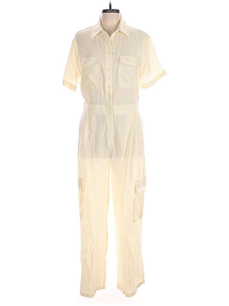 Pre-owned Mng Jumpsuit In Ivory