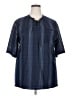 Assorted Brands 100% Polyester Blue Short Sleeve Henley Size XXL - photo 1