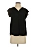 Jones & Co 100% Polyester Black Short Sleeve Blouse Size XS - photo 1