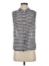J.Crew 100% Cotton Stripes Gray Sleeveless Button-Down Shirt Size 0 - photo 1