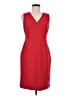 Ann Taylor Solid Red Cocktail Dress Size 8 Petite - photo 1