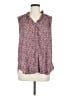 Ann Taylor LOFT 100% Polyester Burgundy Sleeveless Blouse Size M - photo 1