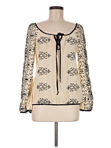 Nanette Lepore Long Sleeve Silk Top (view 1)