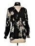 J. Peterman 100% Polyester Black Long Sleeve Blouse Size 0 - photo 1