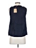 Boden 100% Linen Blue Black Sleeveless Blouse Size 2 - photo 2