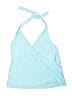 Lands' End Polka Dots Blue Swimsuit Top Size M - photo 1