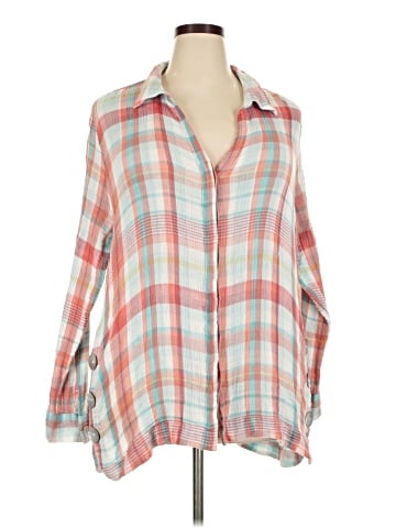 Soft Surroundings 3/4 Sleeve Button-Down Shirt (view 1)