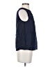 Boden 100% Linen Blue Black Sleeveless Blouse Size 2 - photo 4